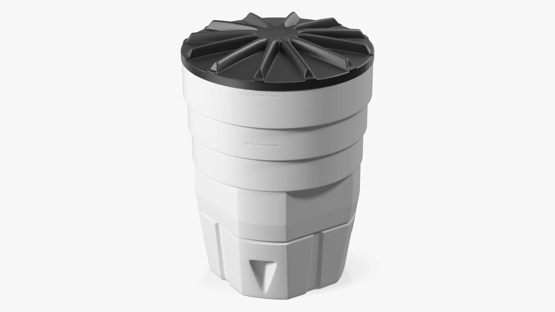 White Industrial Plastic Drum 3D model