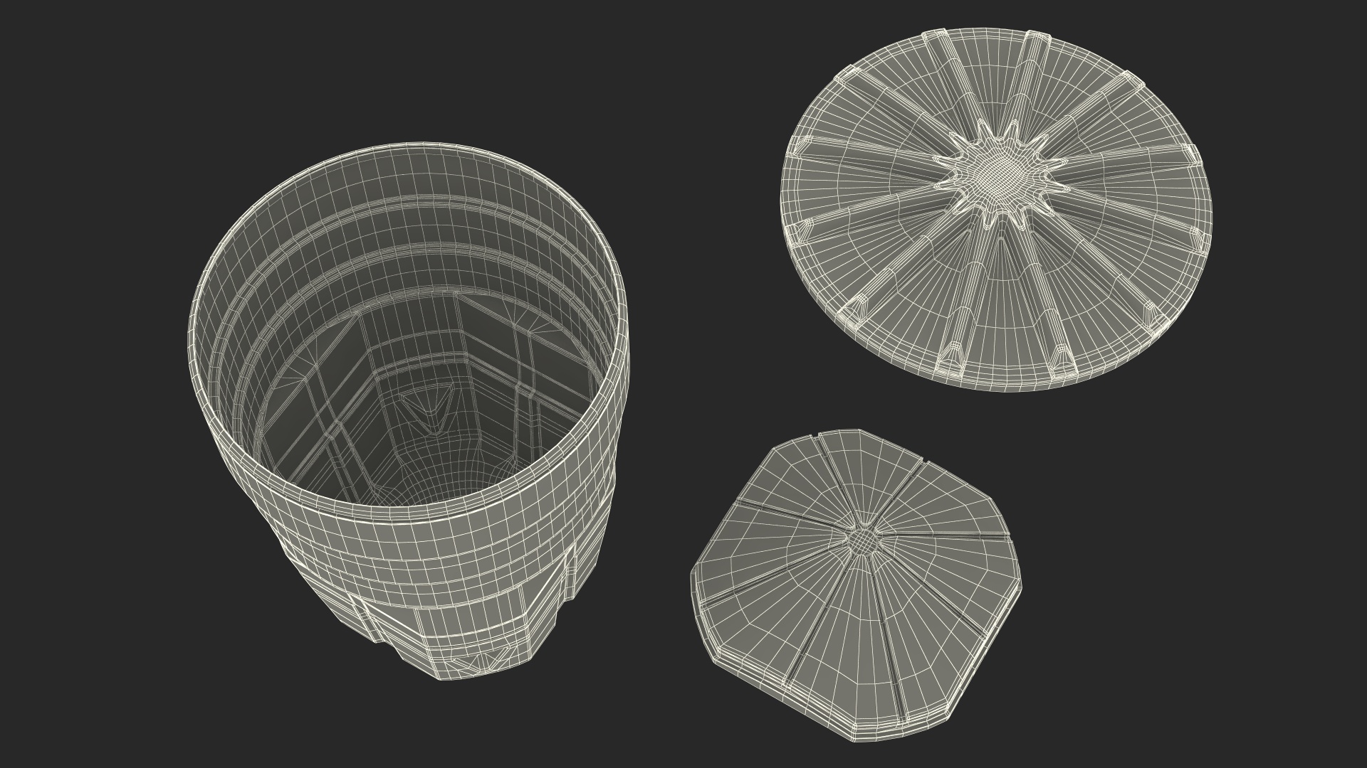 White Industrial Plastic Drum 3D model