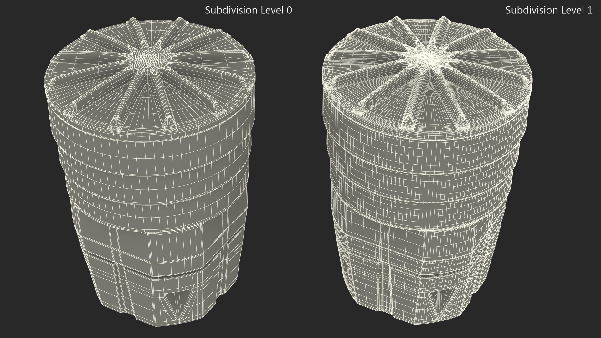 White Industrial Plastic Drum 3D model
