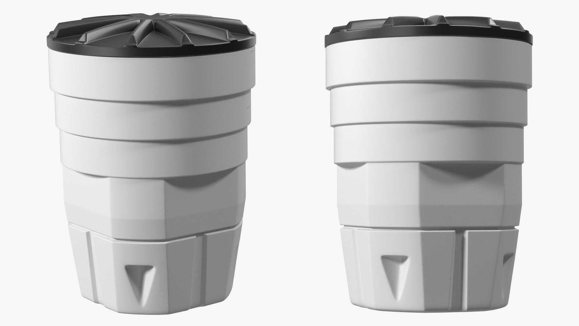 White Industrial Plastic Drum 3D model