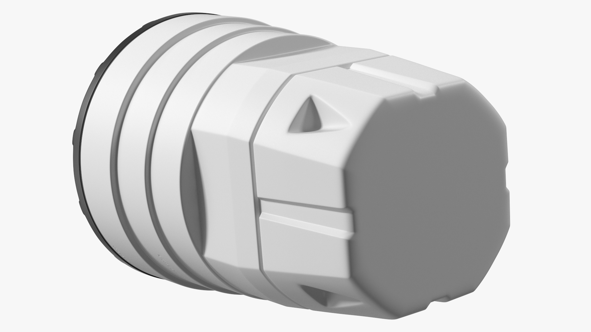 White Industrial Plastic Drum 3D model