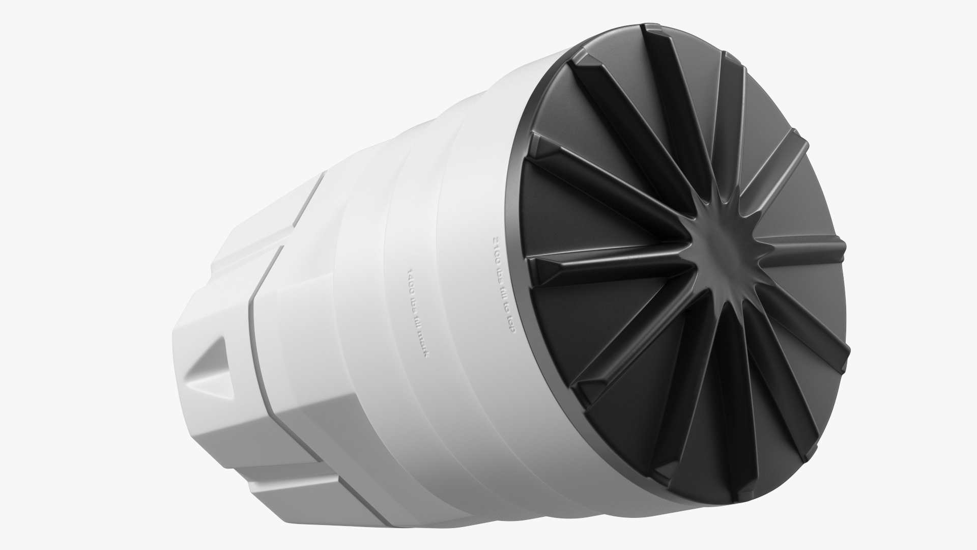 White Industrial Plastic Drum 3D model