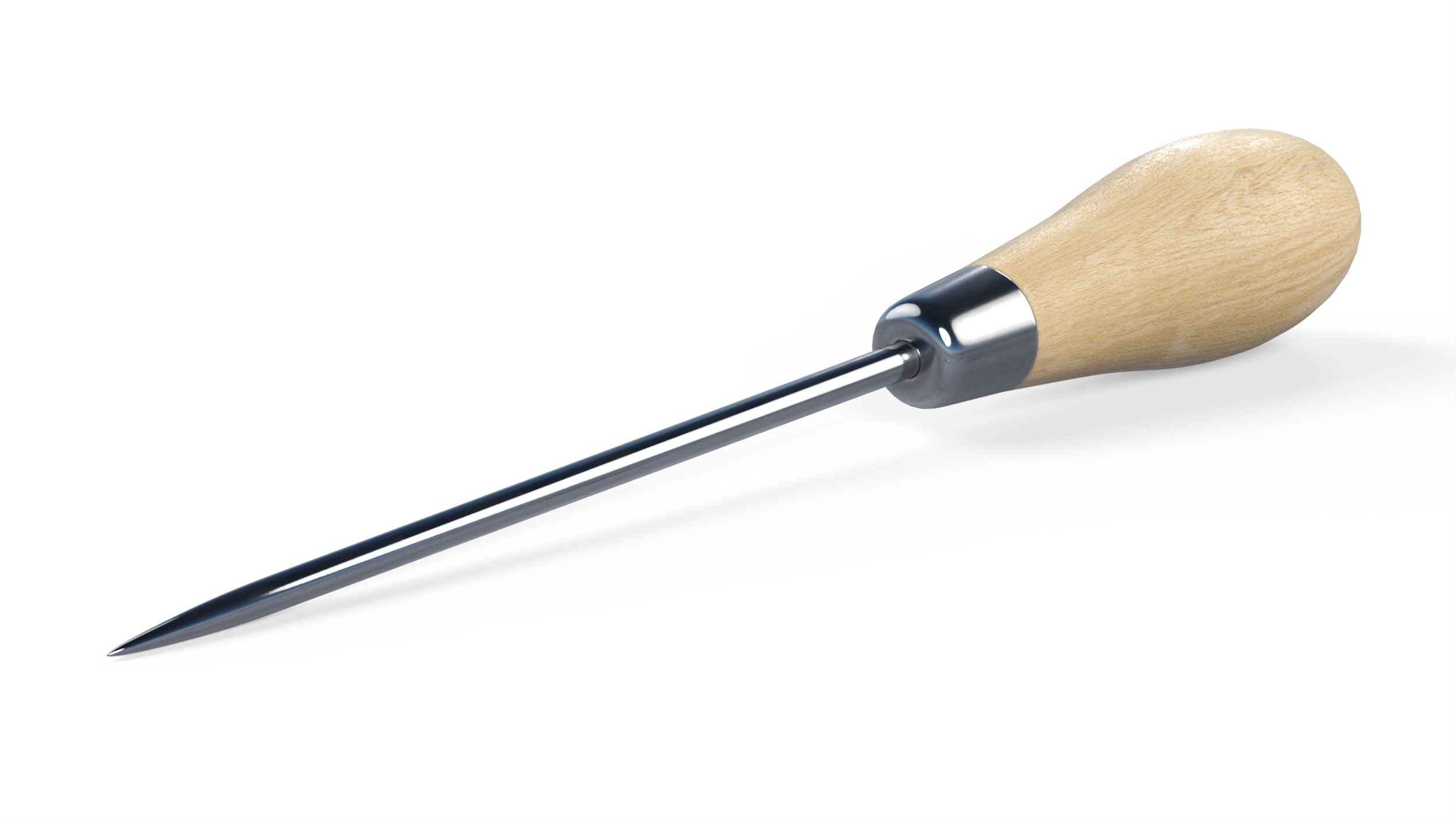 3D model Scratch Awl Tool with Wooden Handle