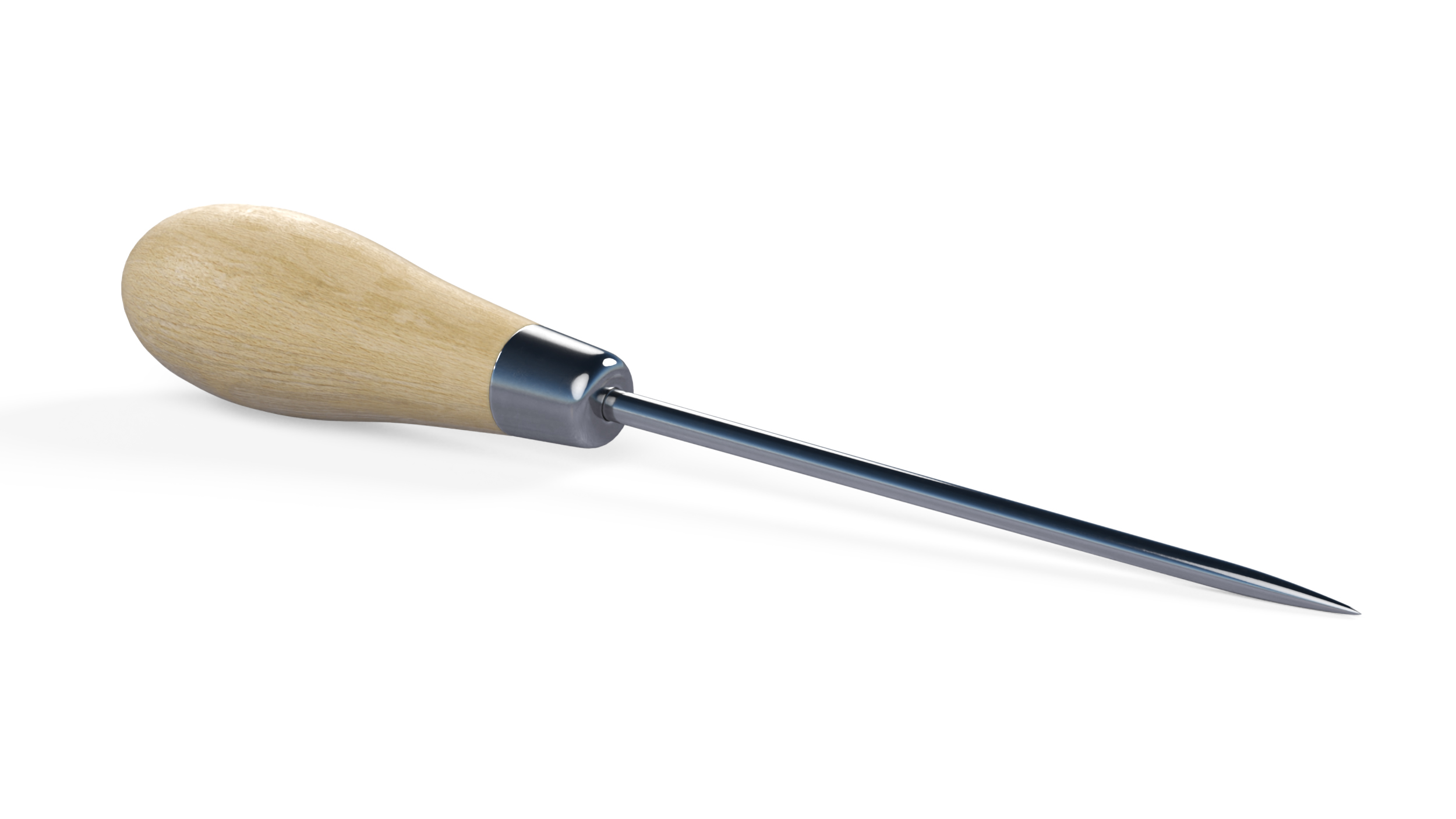 3D model Scratch Awl Tool with Wooden Handle