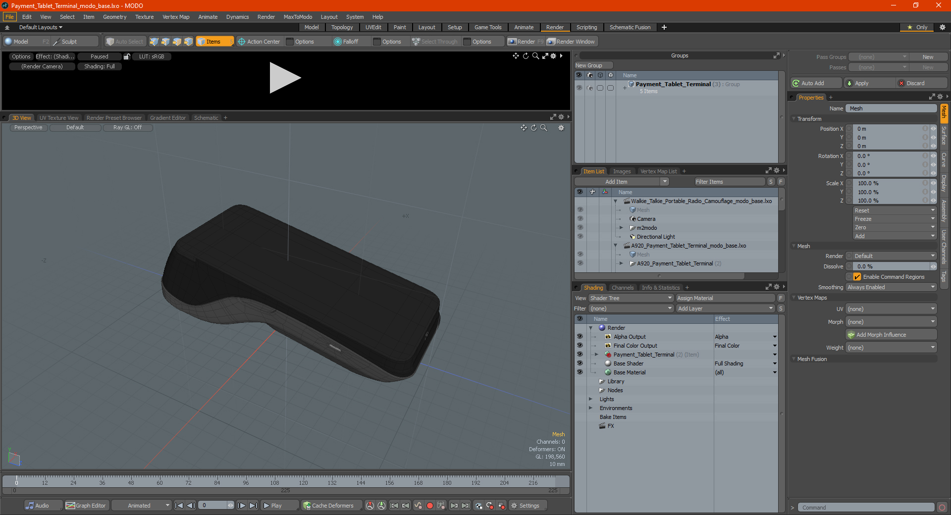 3D Payment Tablet Terminal model
