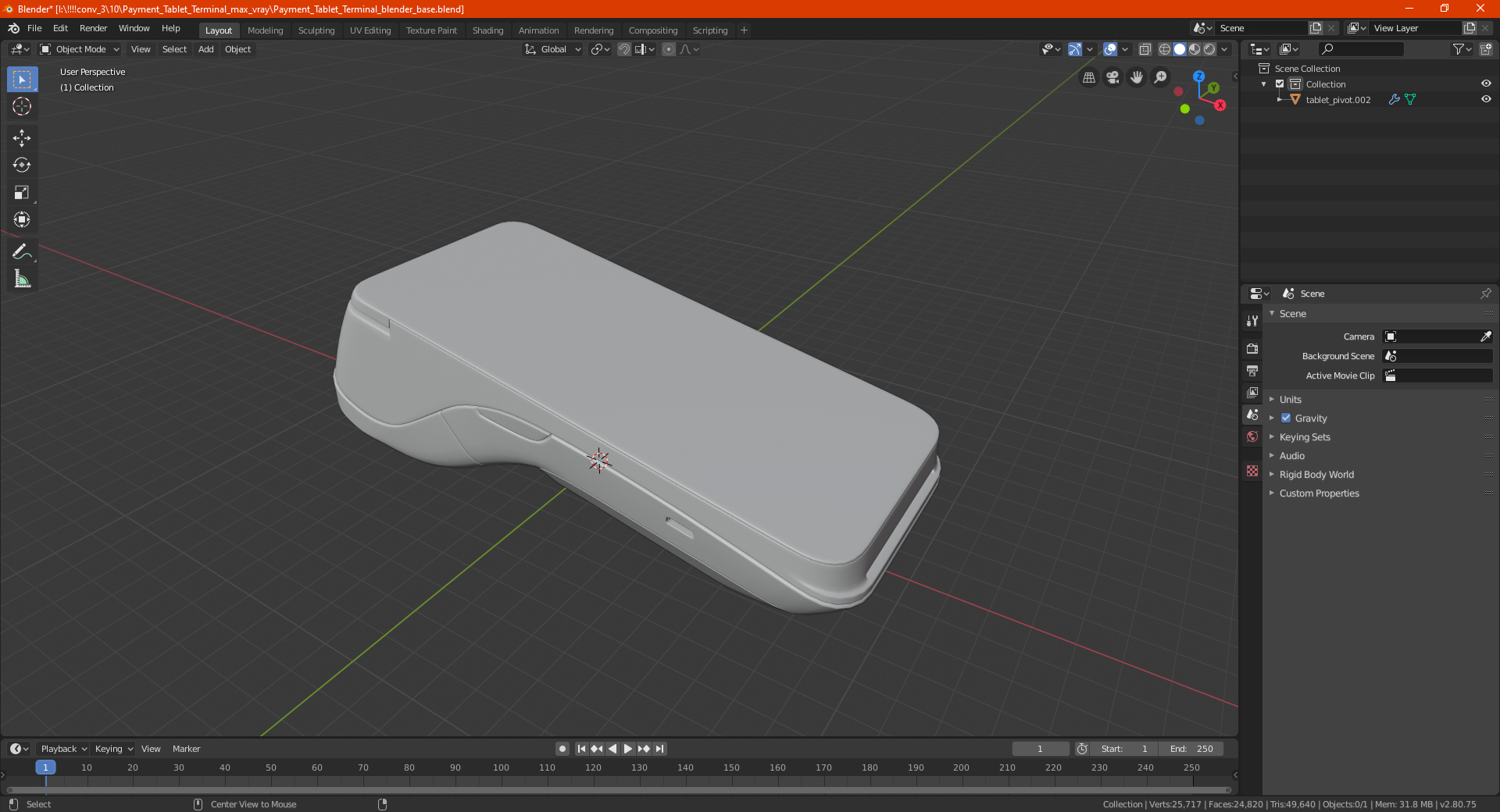 3D Payment Tablet Terminal model