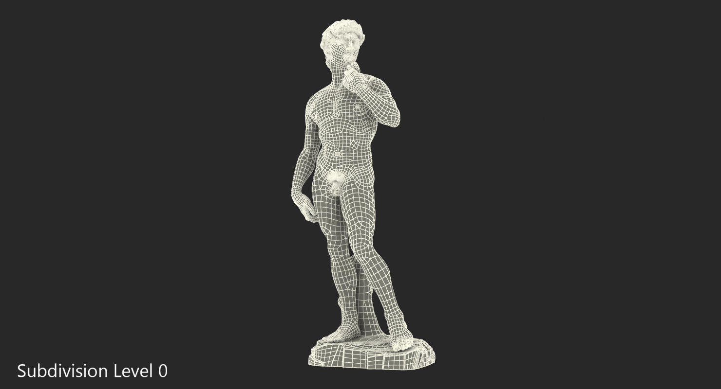 3D David Statue by Michelangelo model