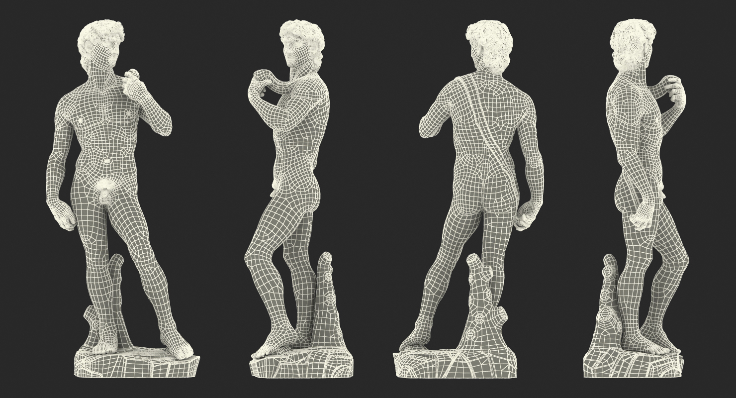 3D David Statue by Michelangelo model