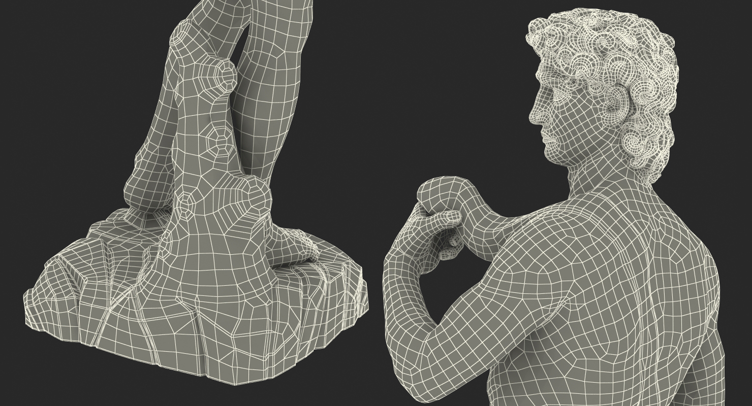 3D David Statue by Michelangelo model