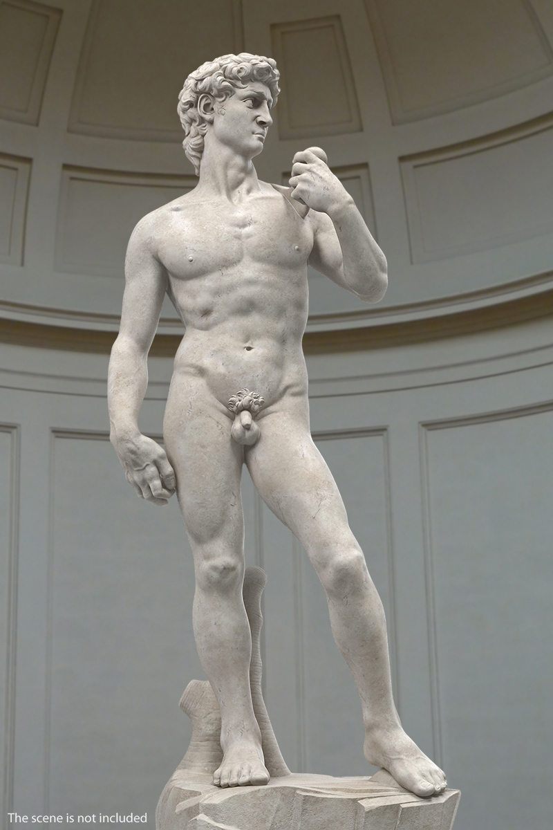 3D David Statue by Michelangelo model