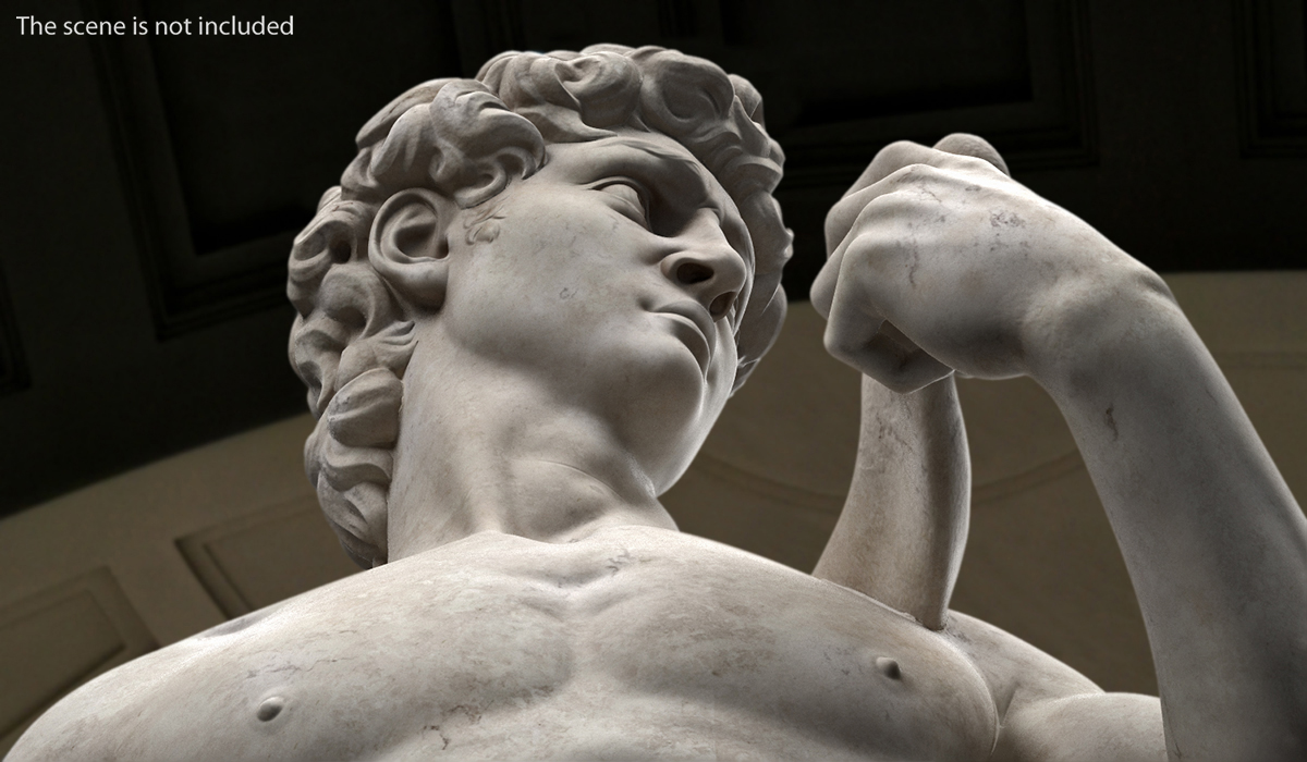 3D David Statue by Michelangelo model