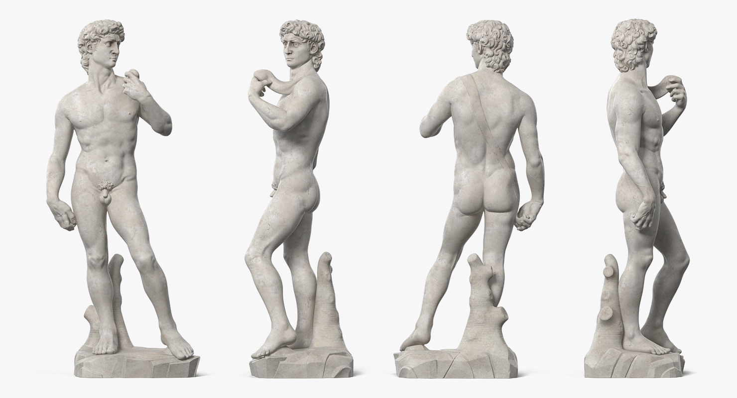 3D David Statue by Michelangelo model