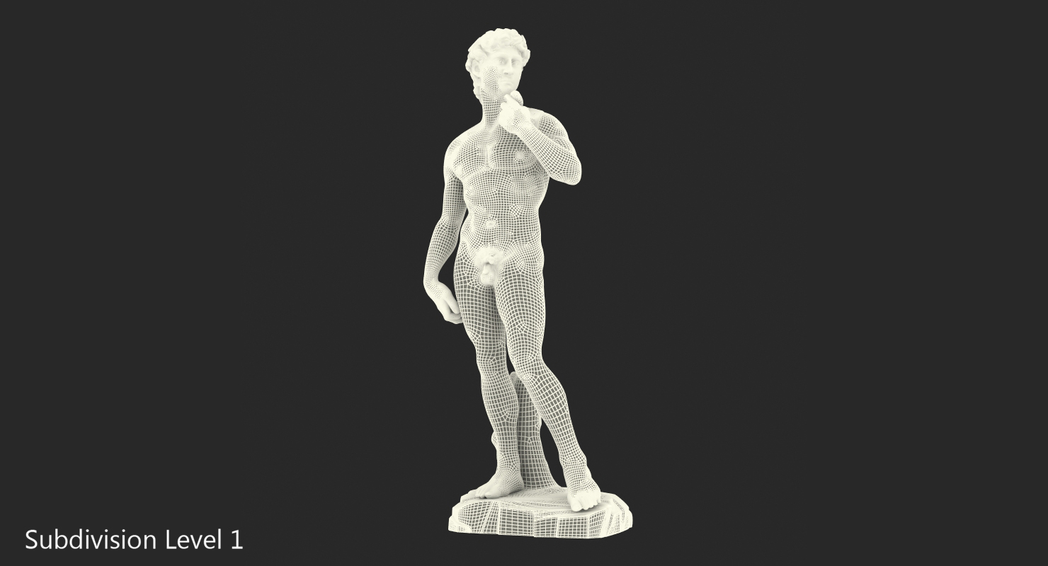 3D David Statue by Michelangelo model
