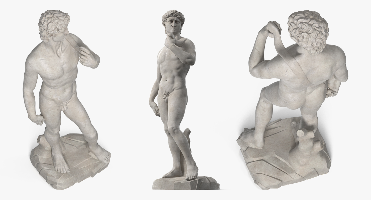 3D David Statue by Michelangelo model