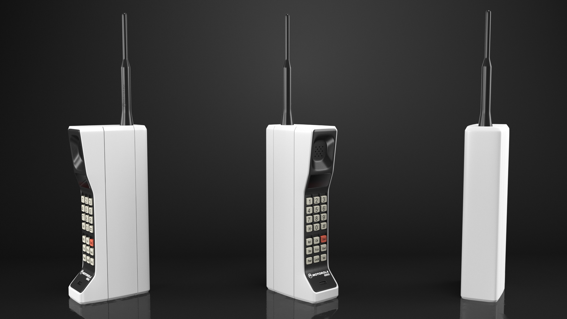 3D Motorola DynaTAC 8000X Vintage Mobile Phone model