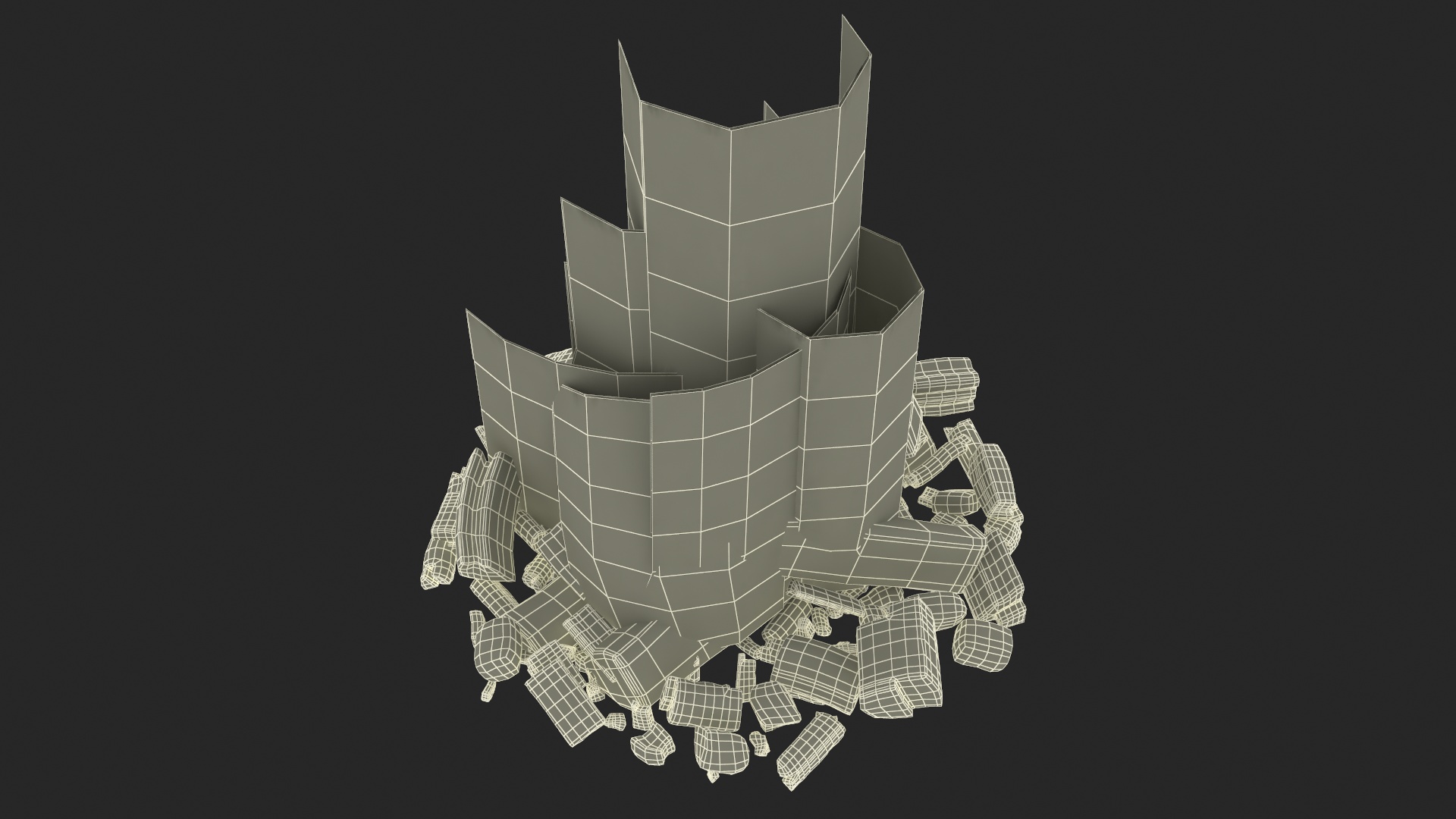 3D model Burning Bonfire