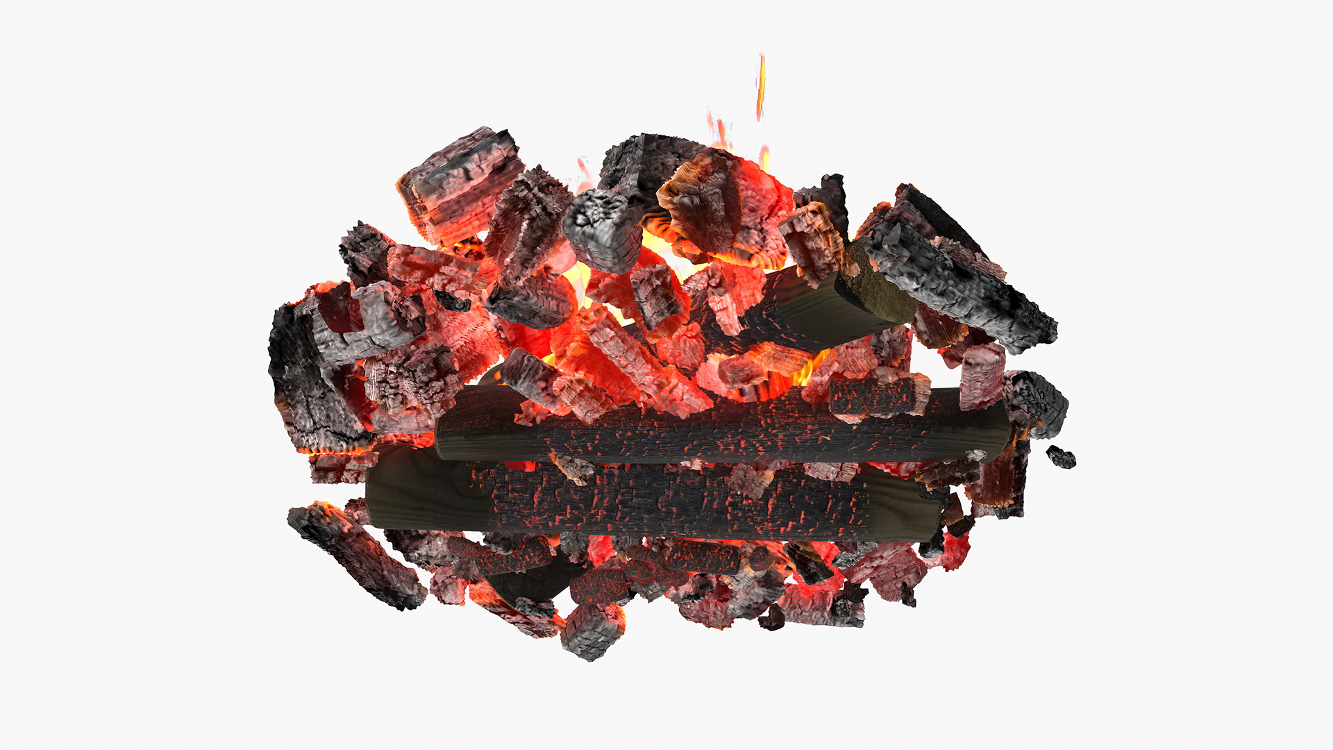 3D model Burning Bonfire