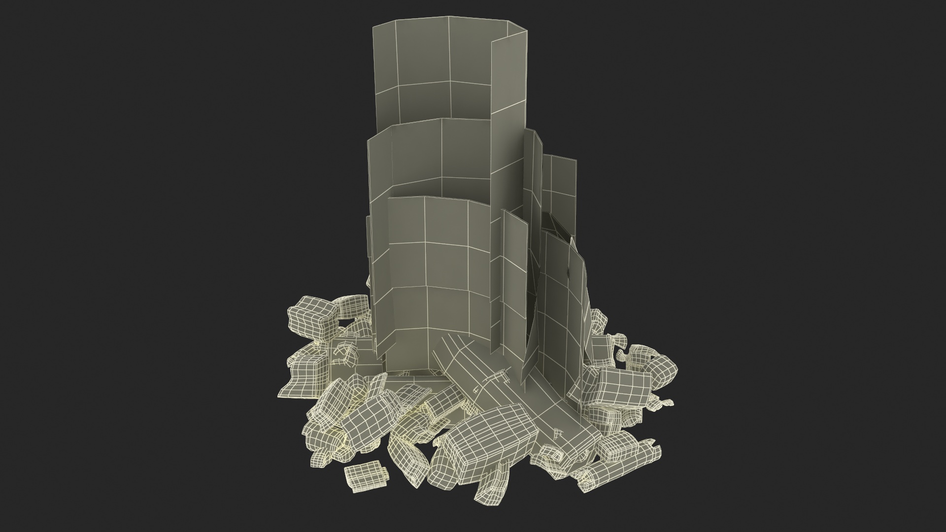 3D model Burning Bonfire
