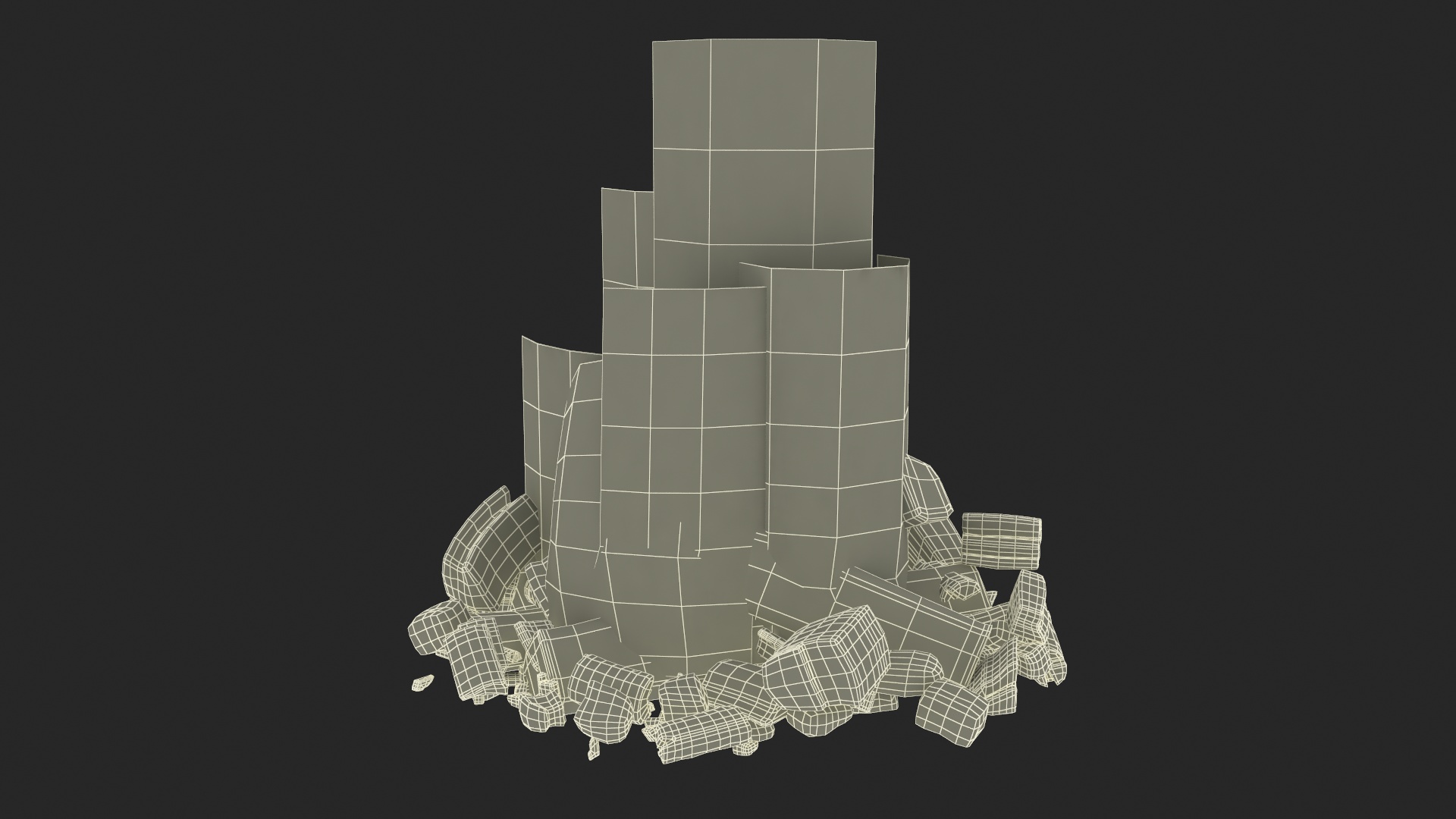 3D model Burning Bonfire