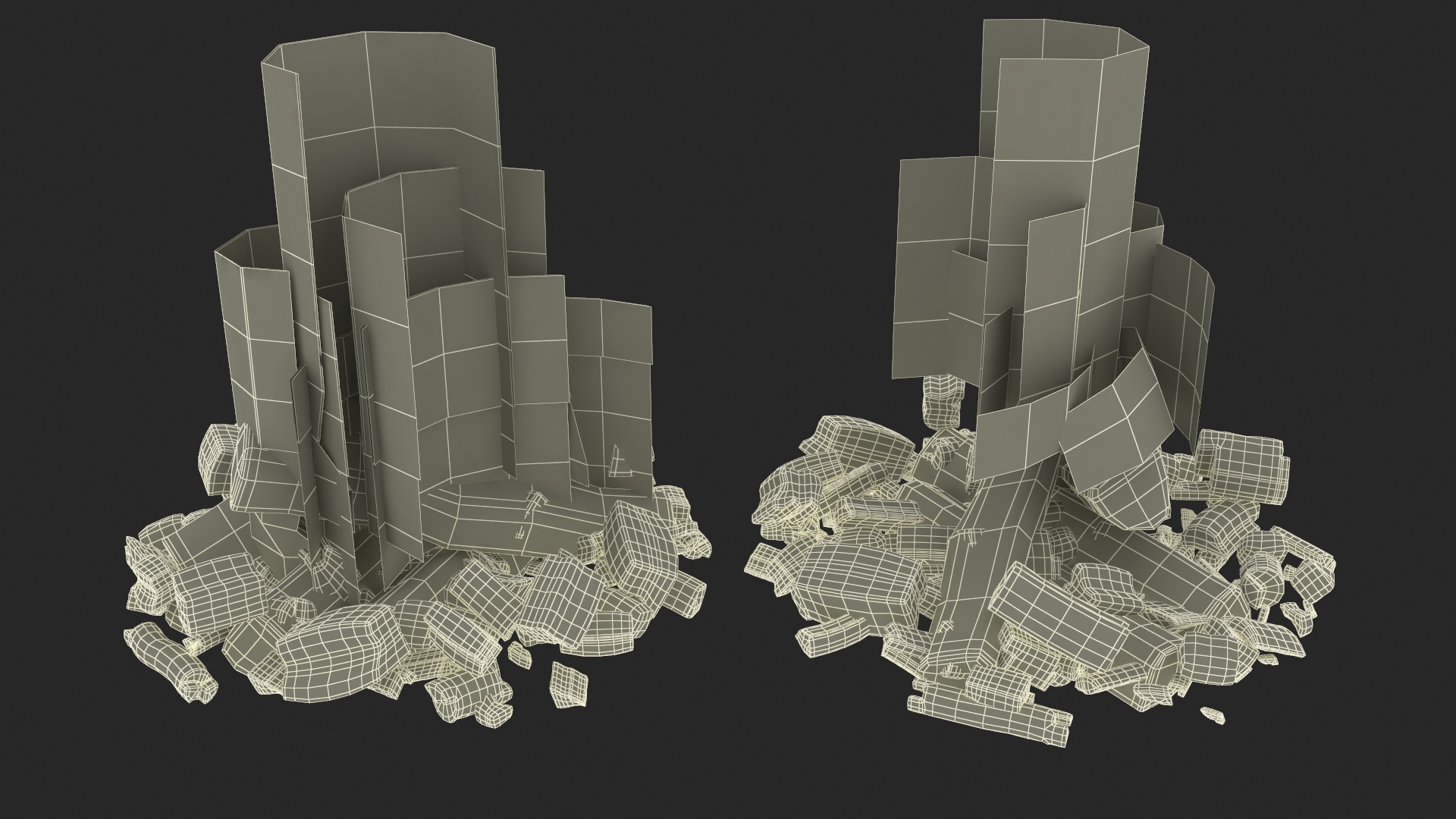 3D model Burning Bonfire
