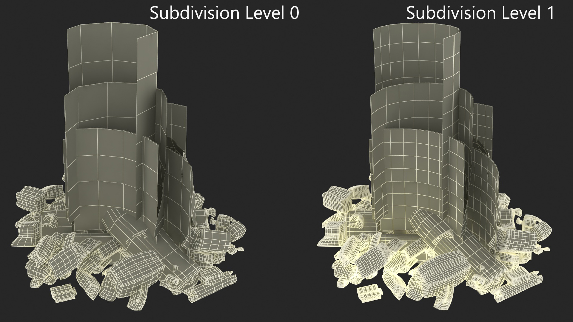 3D model Burning Bonfire