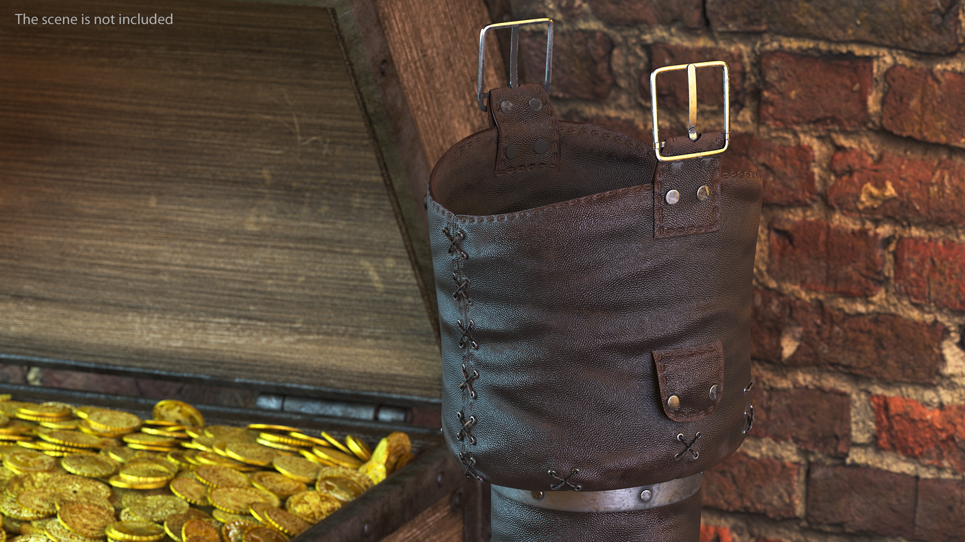 Vintage Pirate Prosthetic Leg 3D model
