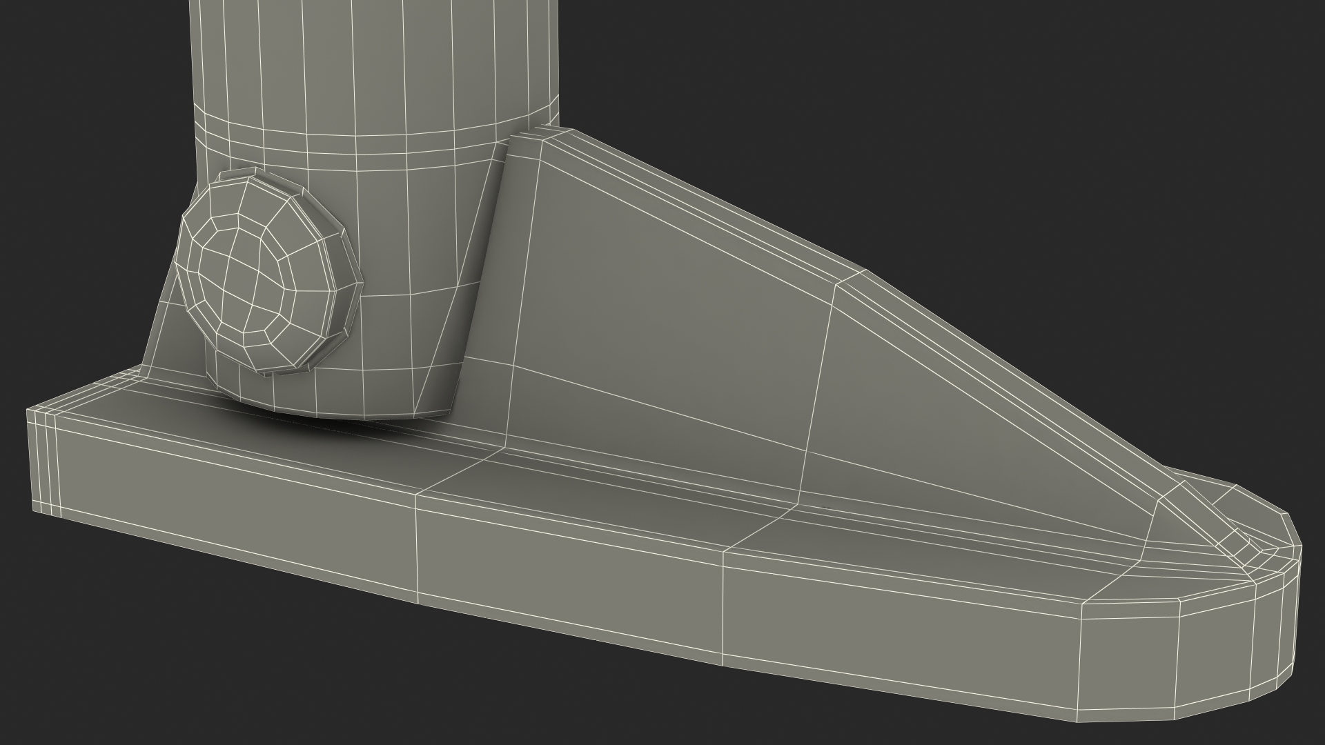 Vintage Pirate Prosthetic Leg 3D model
