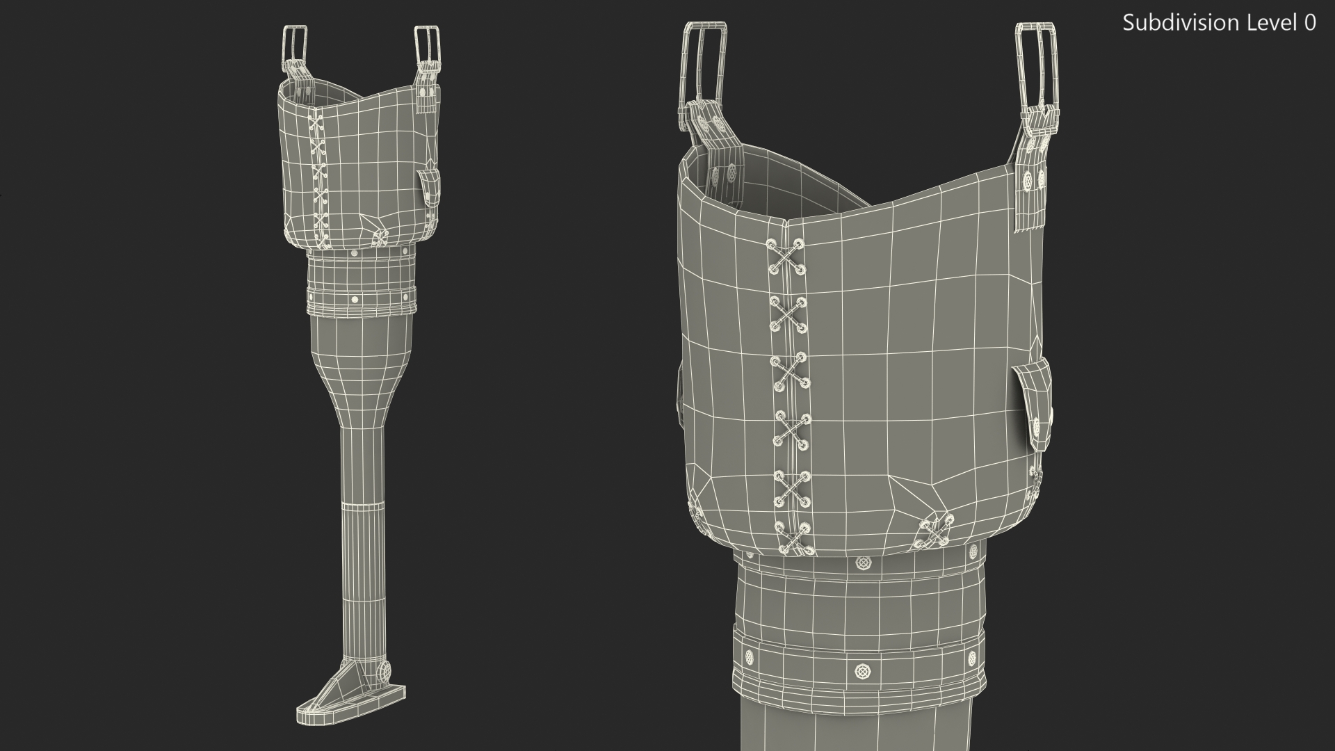 Vintage Pirate Prosthetic Leg 3D model