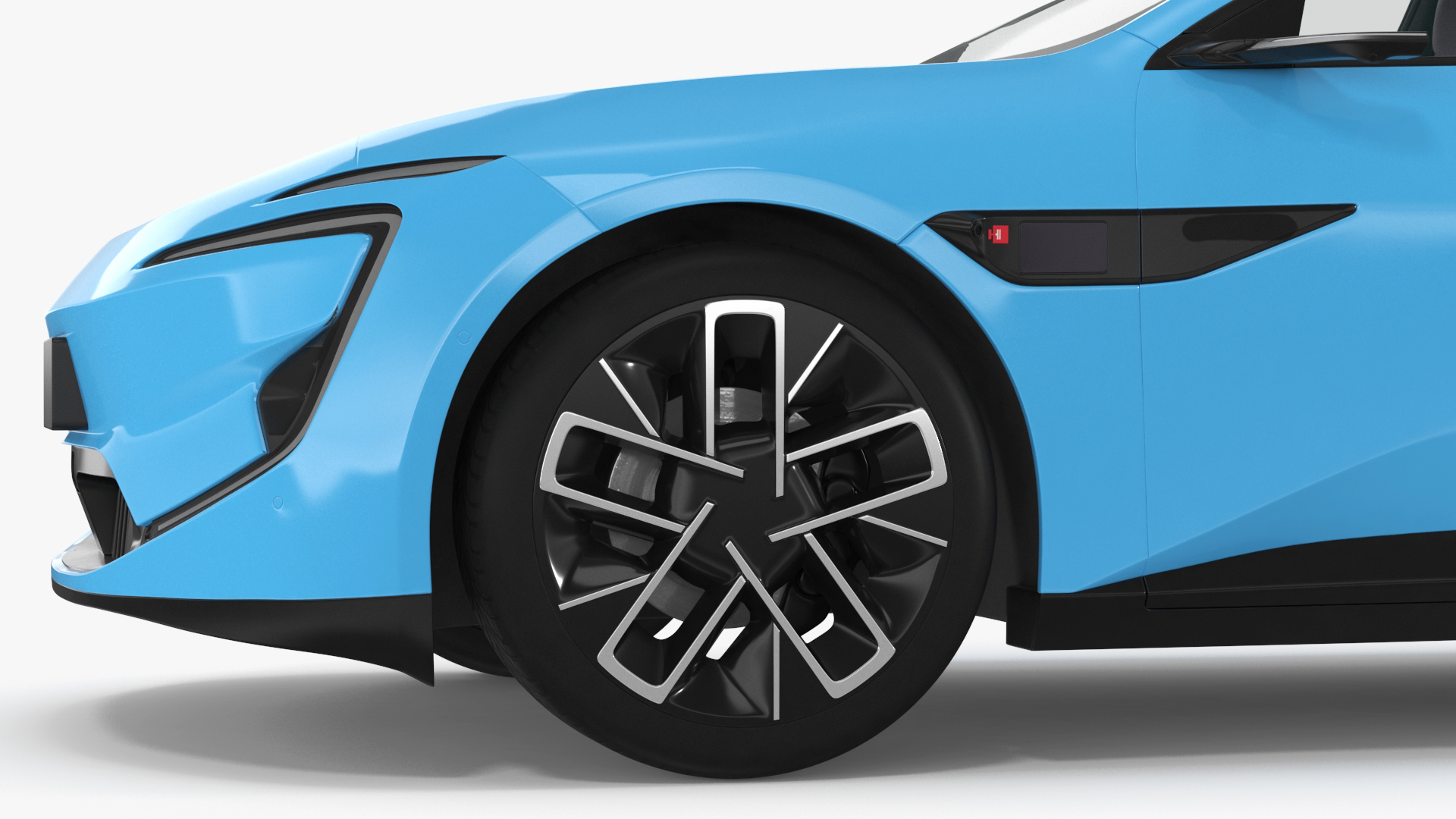 3D model Generic Luxury Electric Sedan Blue Color