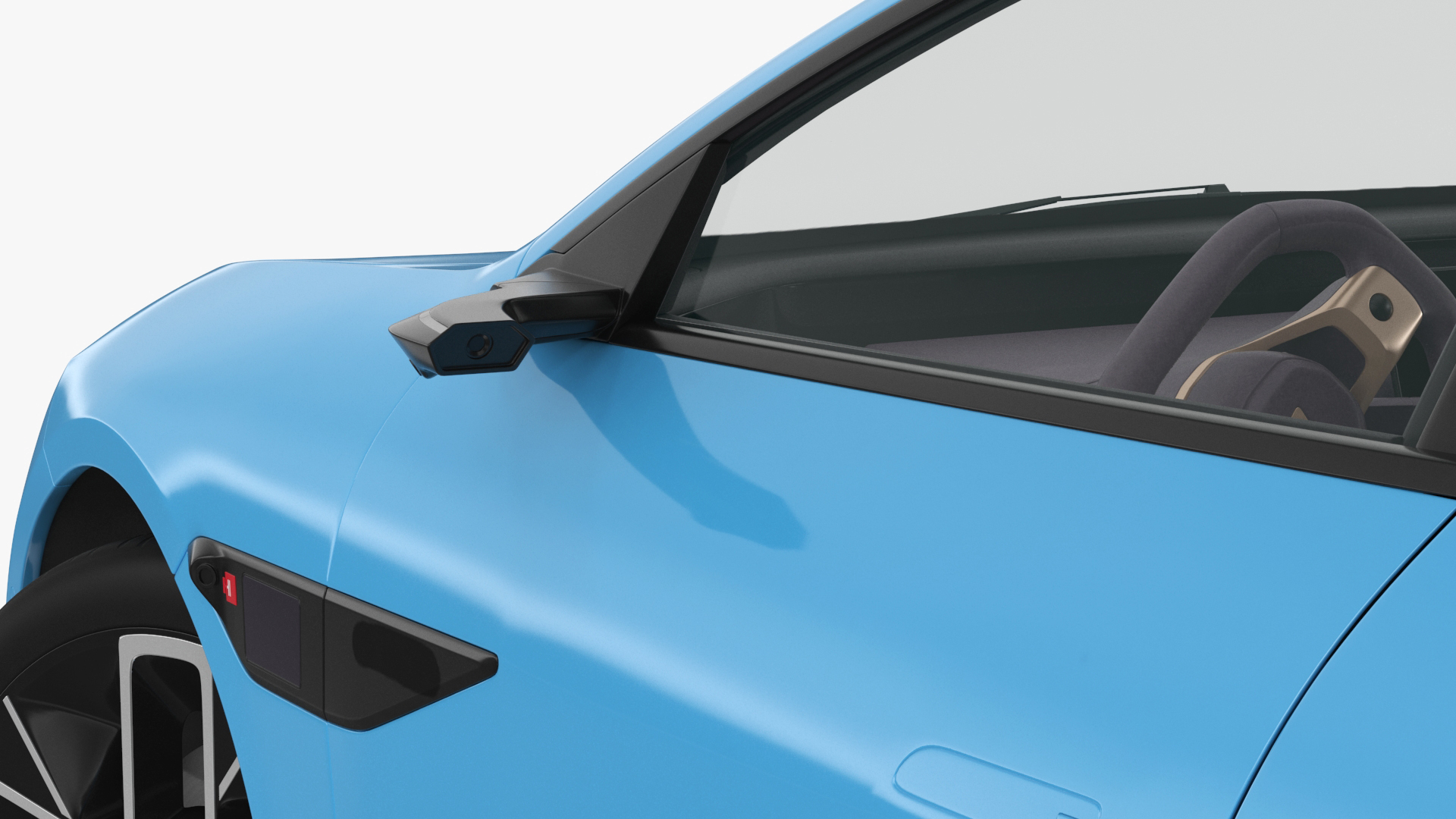 3D model Generic Luxury Electric Sedan Blue Color
