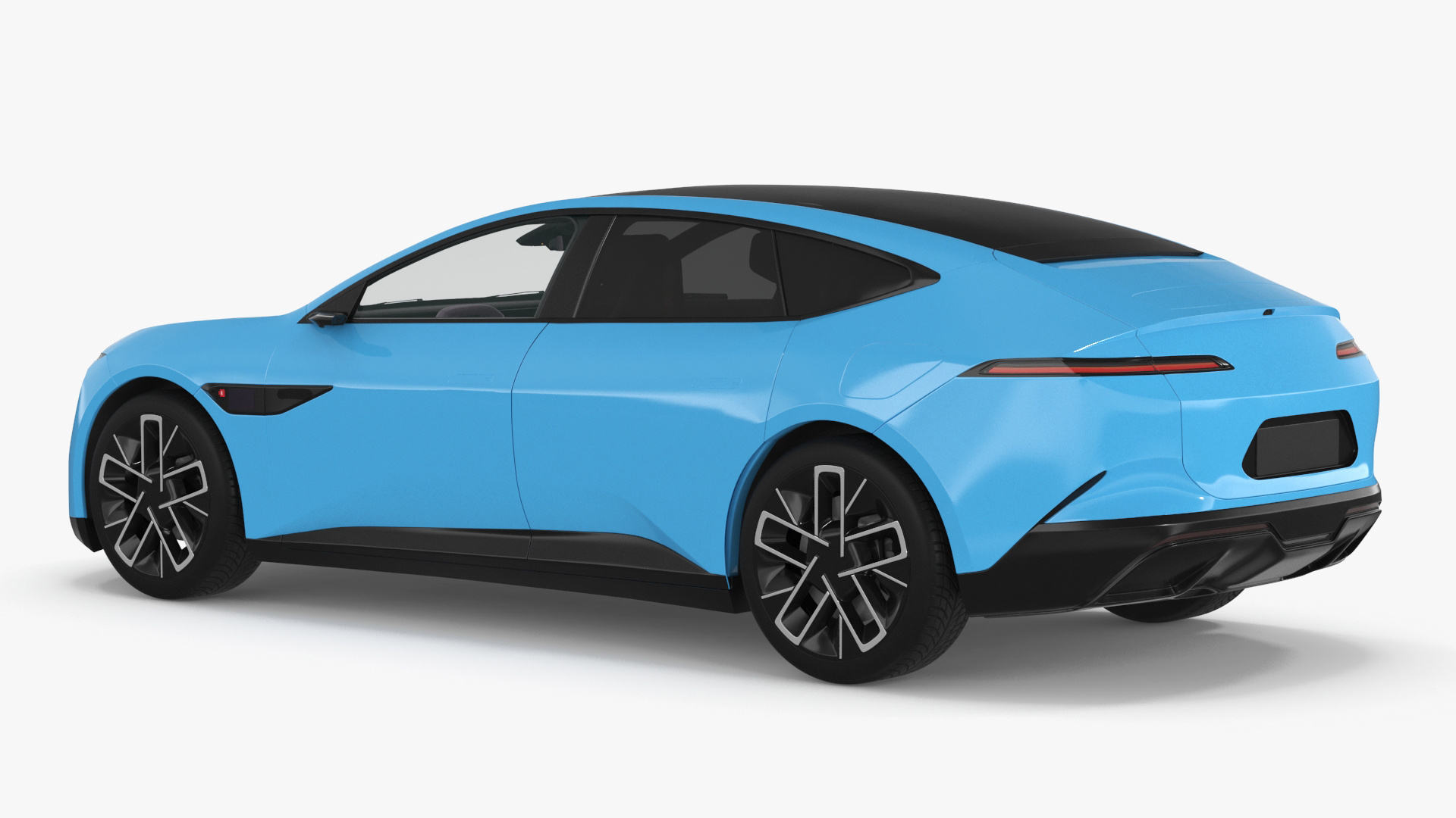 3D model Generic Luxury Electric Sedan Blue Color