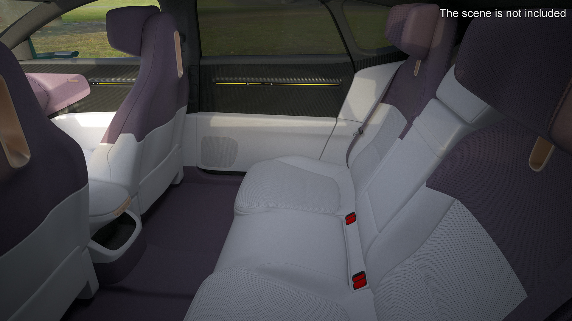 3D model Generic Luxury Electric Sedan Blue Color