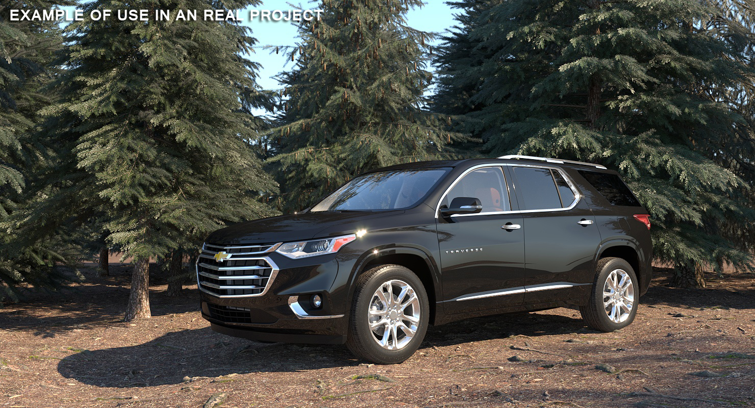 3D Chevrolet Traverse SUV 2018 Simple Interior model