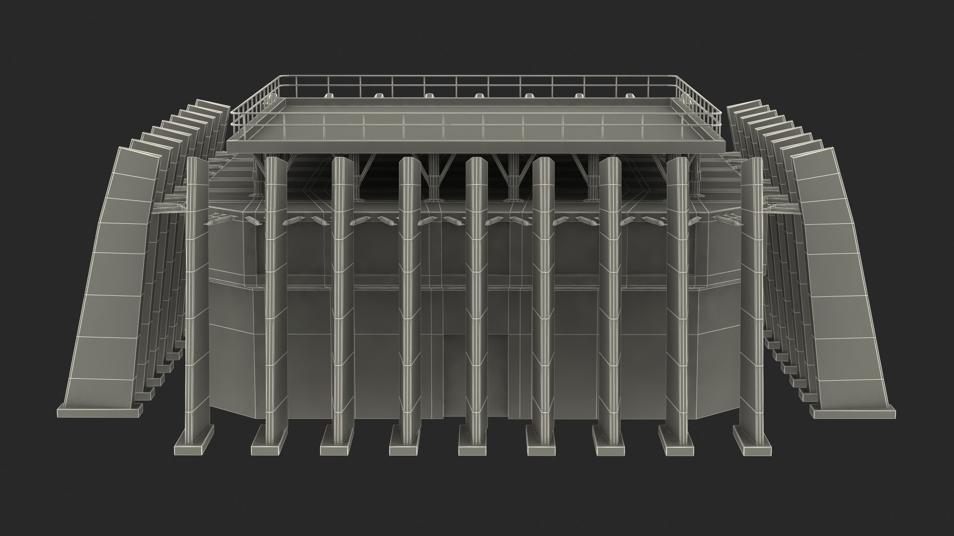3D model Helicopter Parking Landing Platform