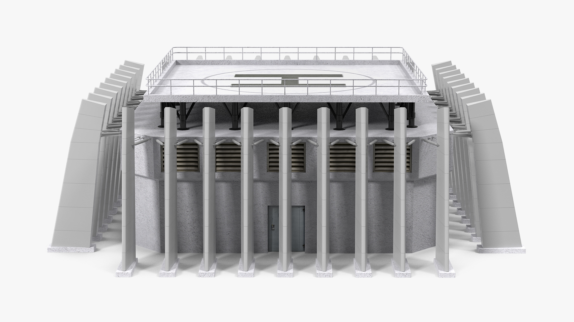 3D model Helicopter Parking Landing Platform