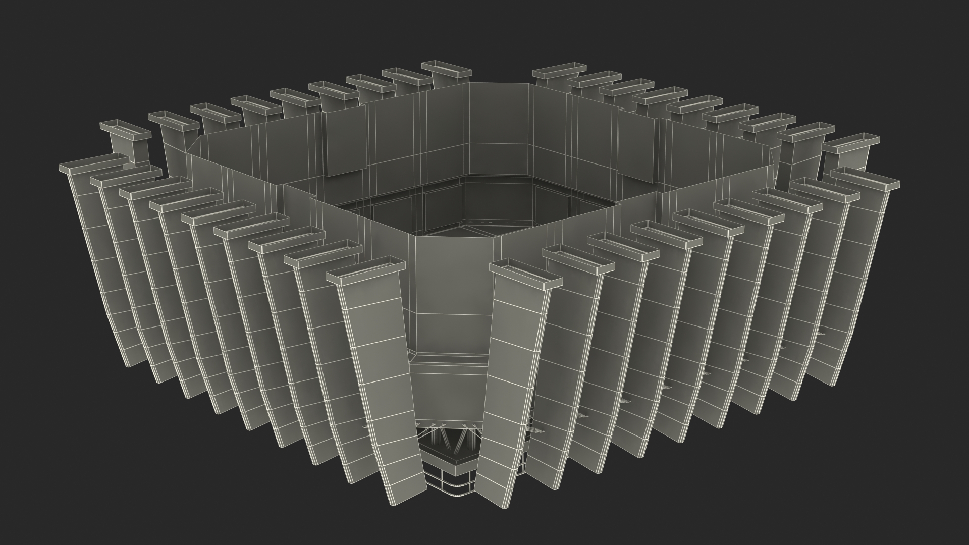 3D model Helicopter Parking Landing Platform