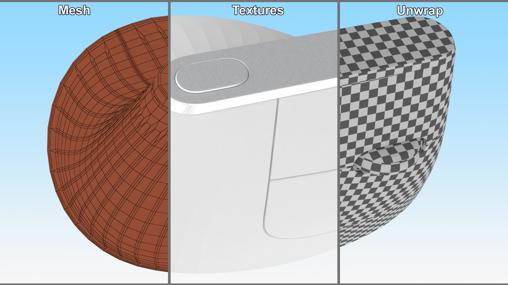 Wireless Mouse Vertical White 3D model