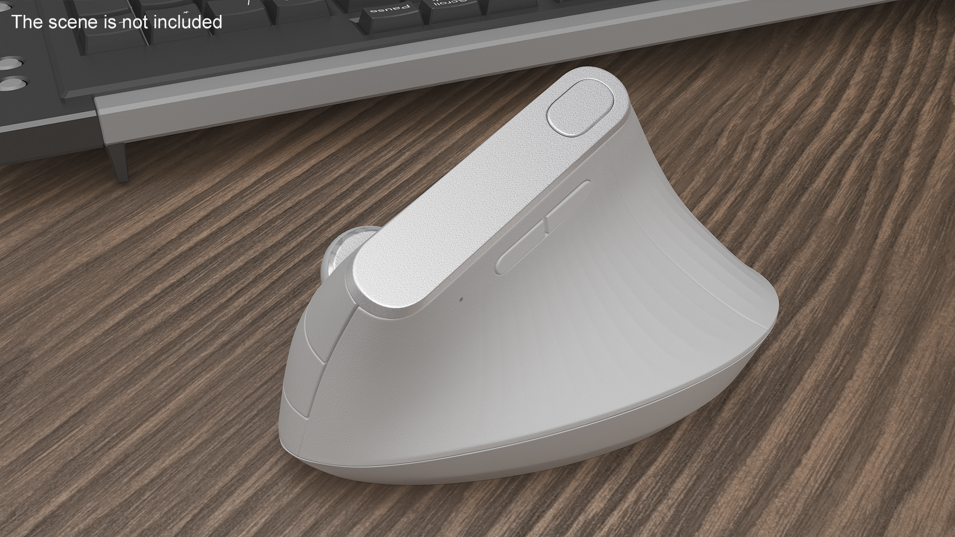 Wireless Mouse Vertical White 3D model