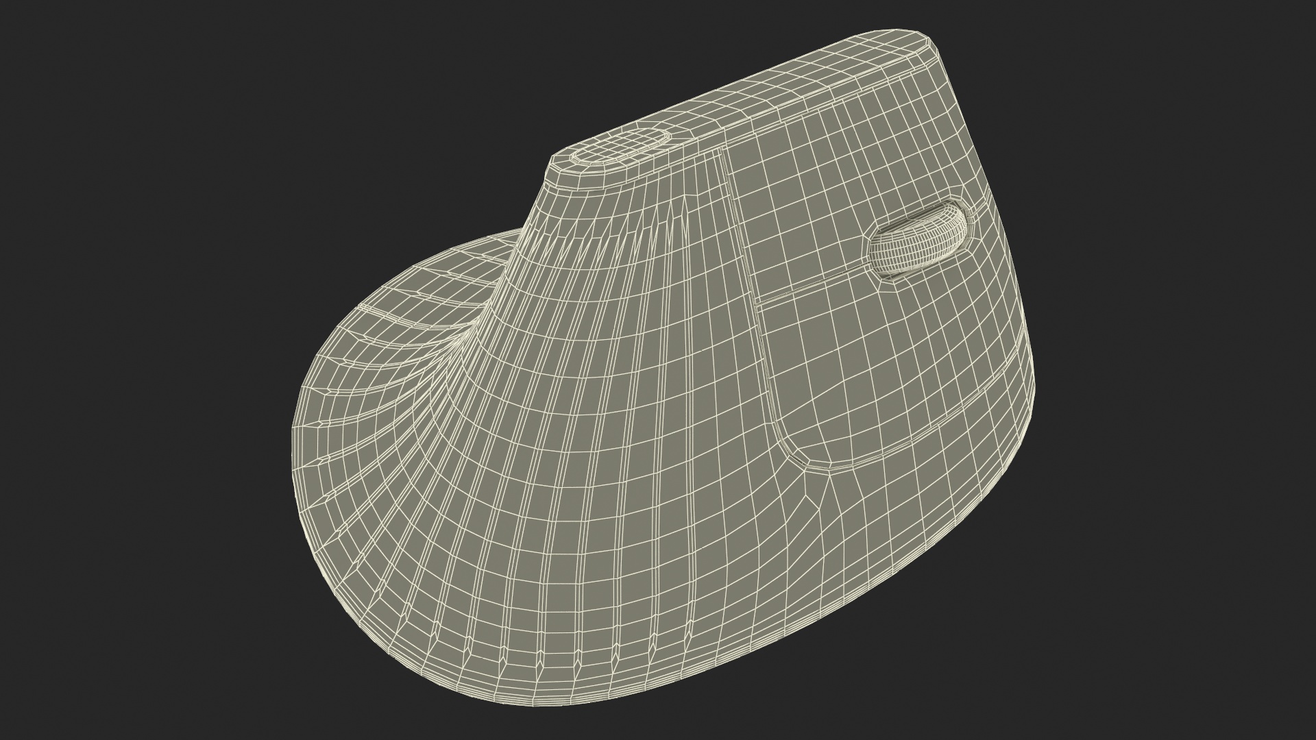 Wireless Mouse Vertical White 3D model