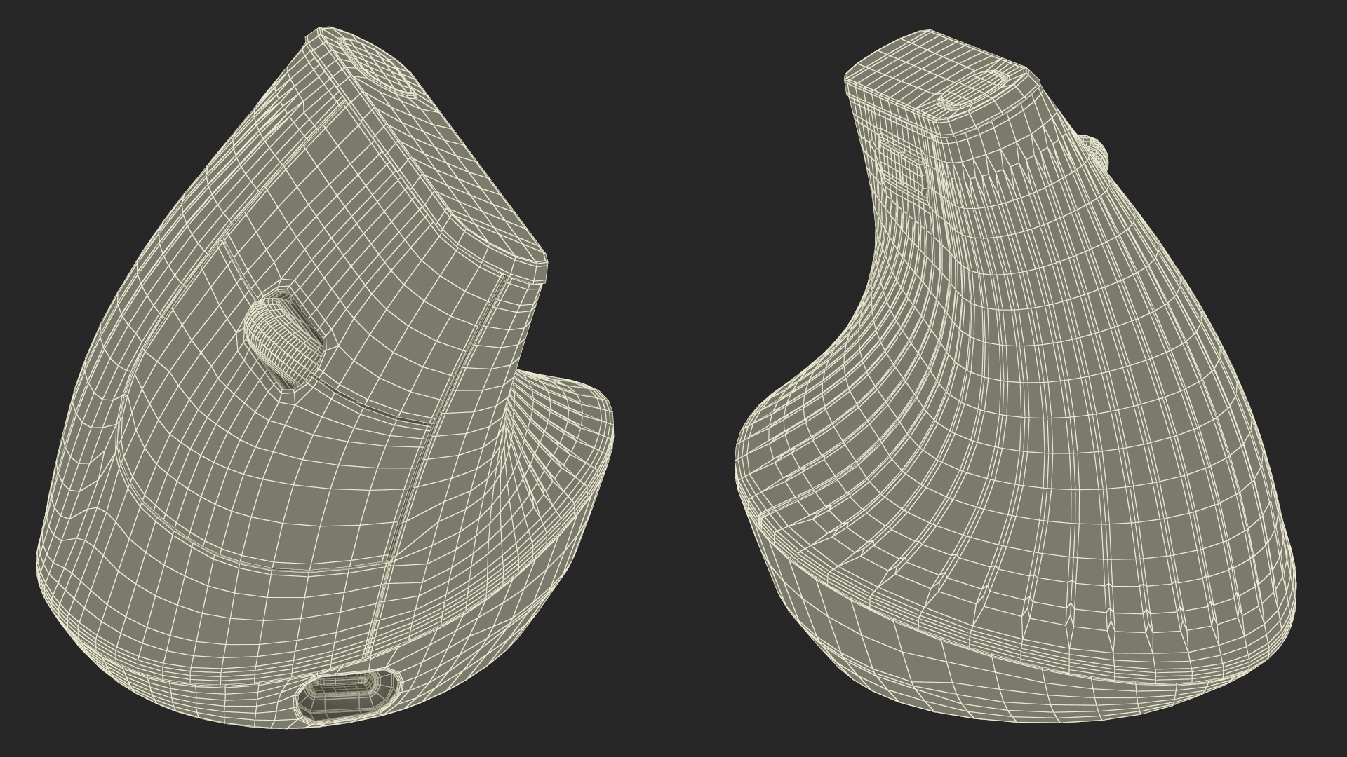 Wireless Mouse Vertical White 3D model