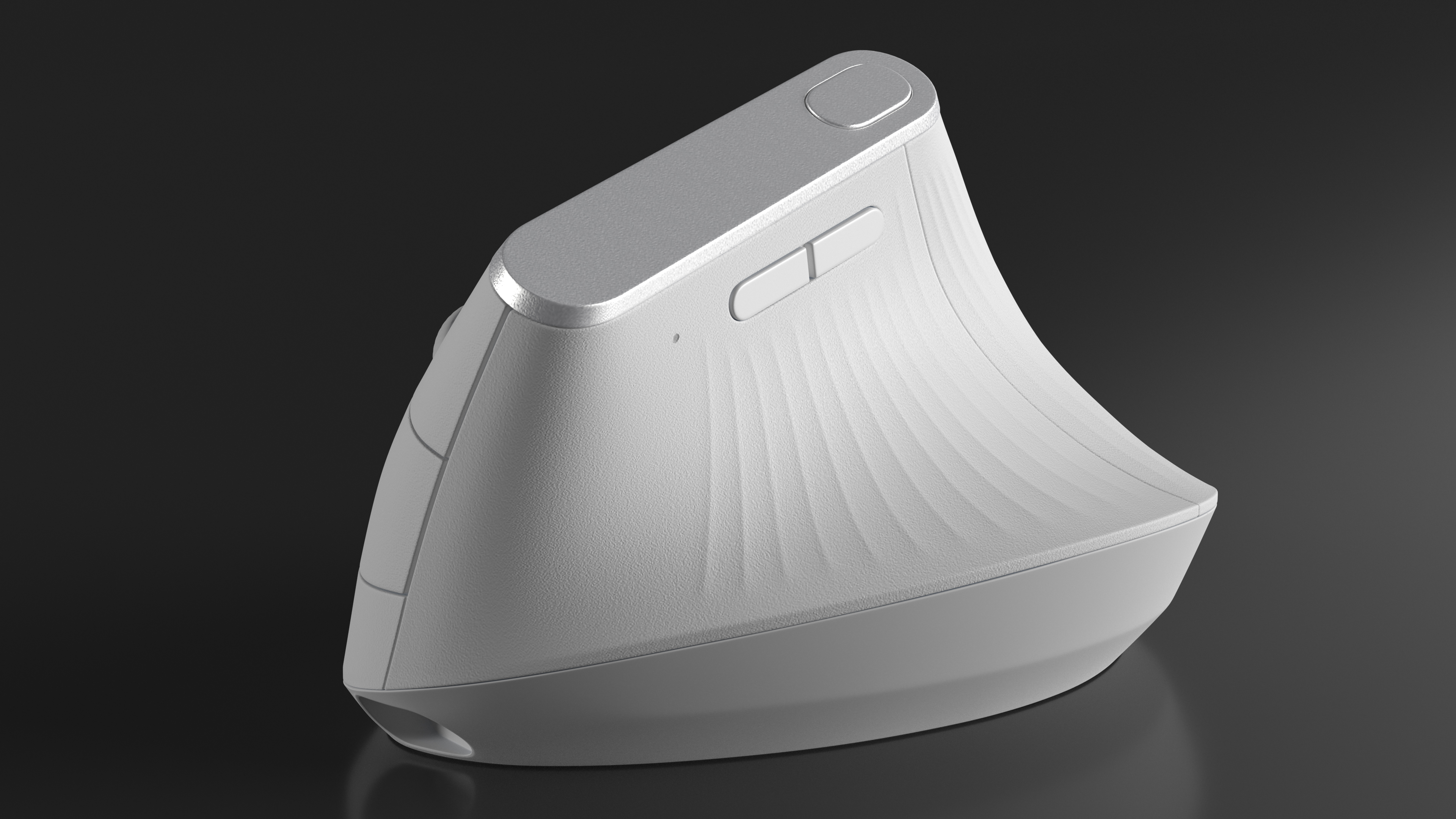 Wireless Mouse Vertical White 3D model