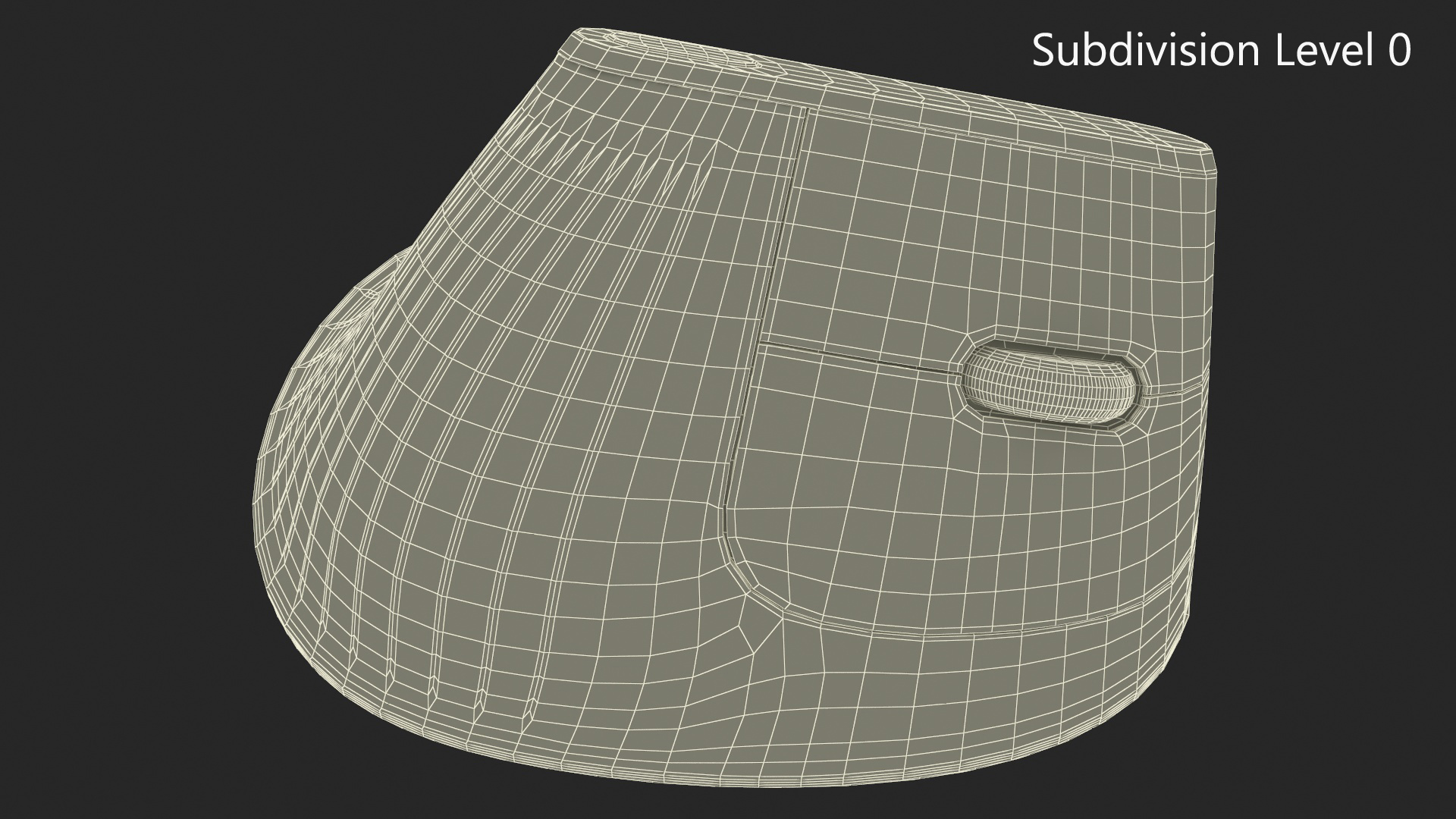 Wireless Mouse Vertical White 3D model