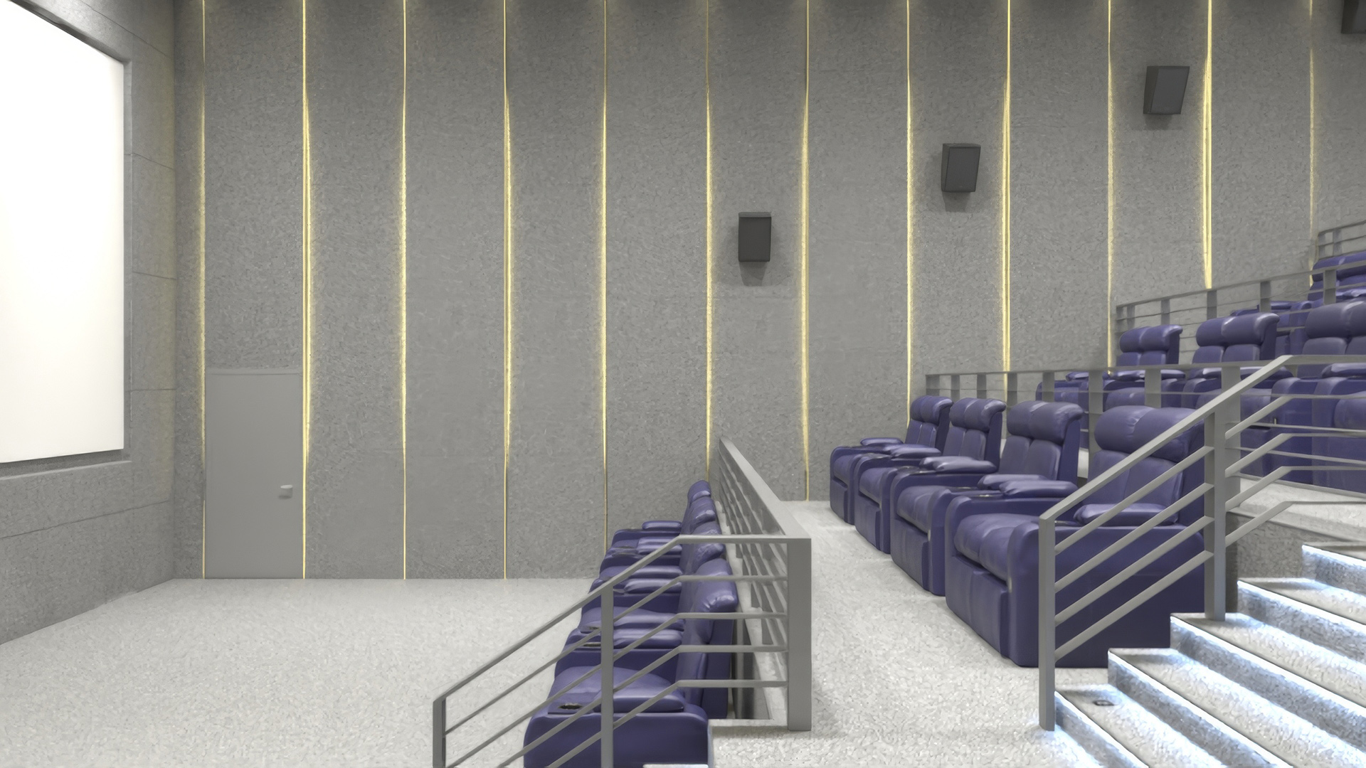 3D Small Cinema Interior