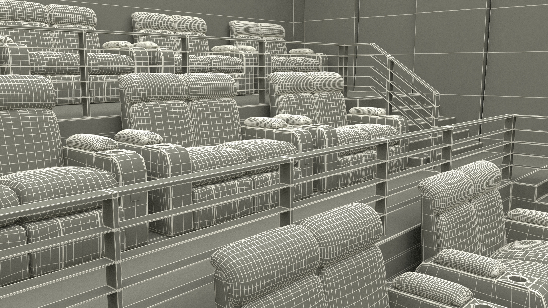 3D Small Cinema Interior