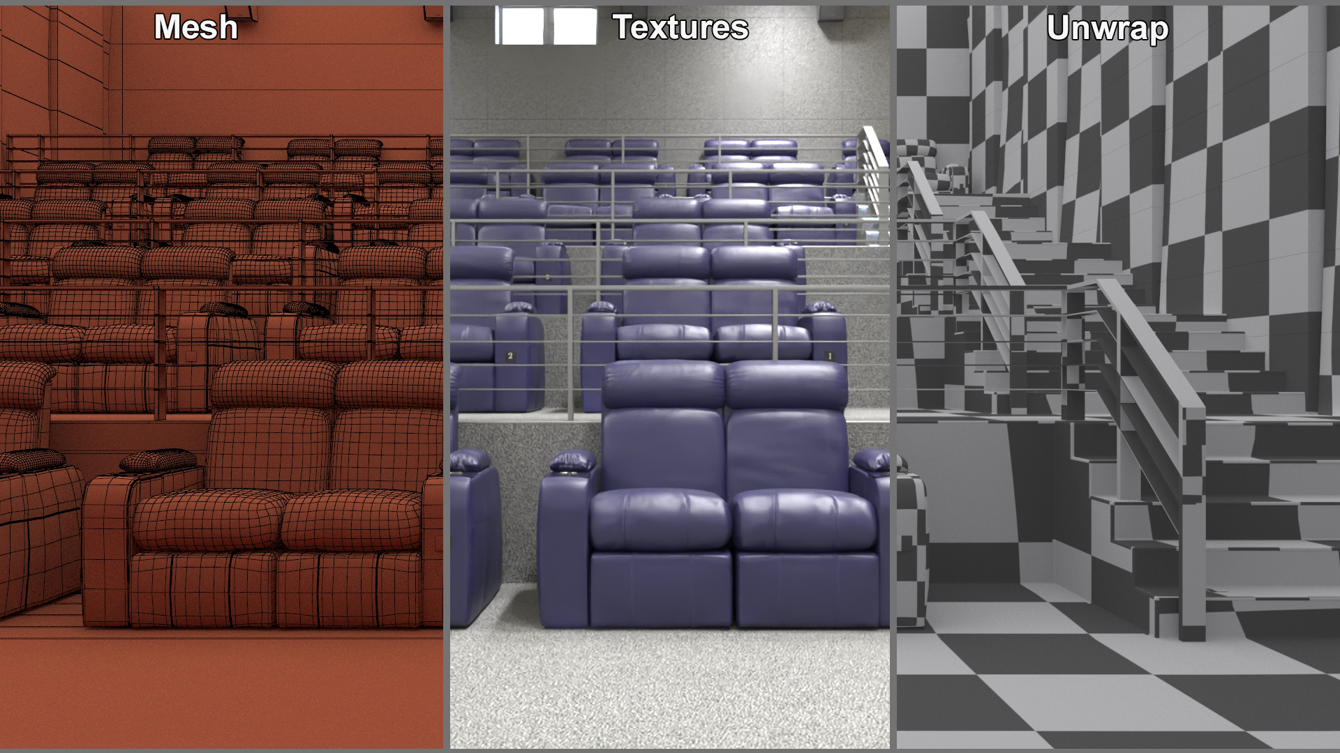 3D Small Cinema Interior