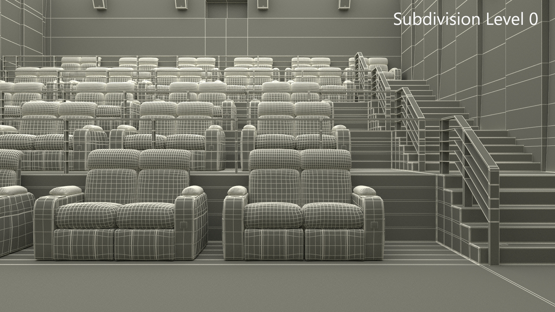 3D Small Cinema Interior