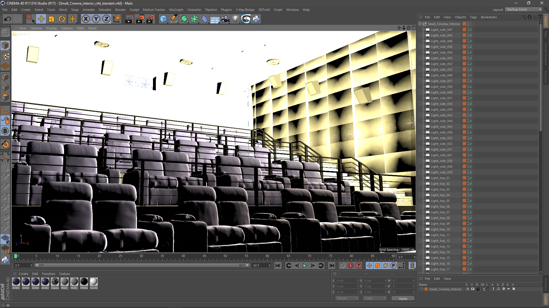3D Small Cinema Interior