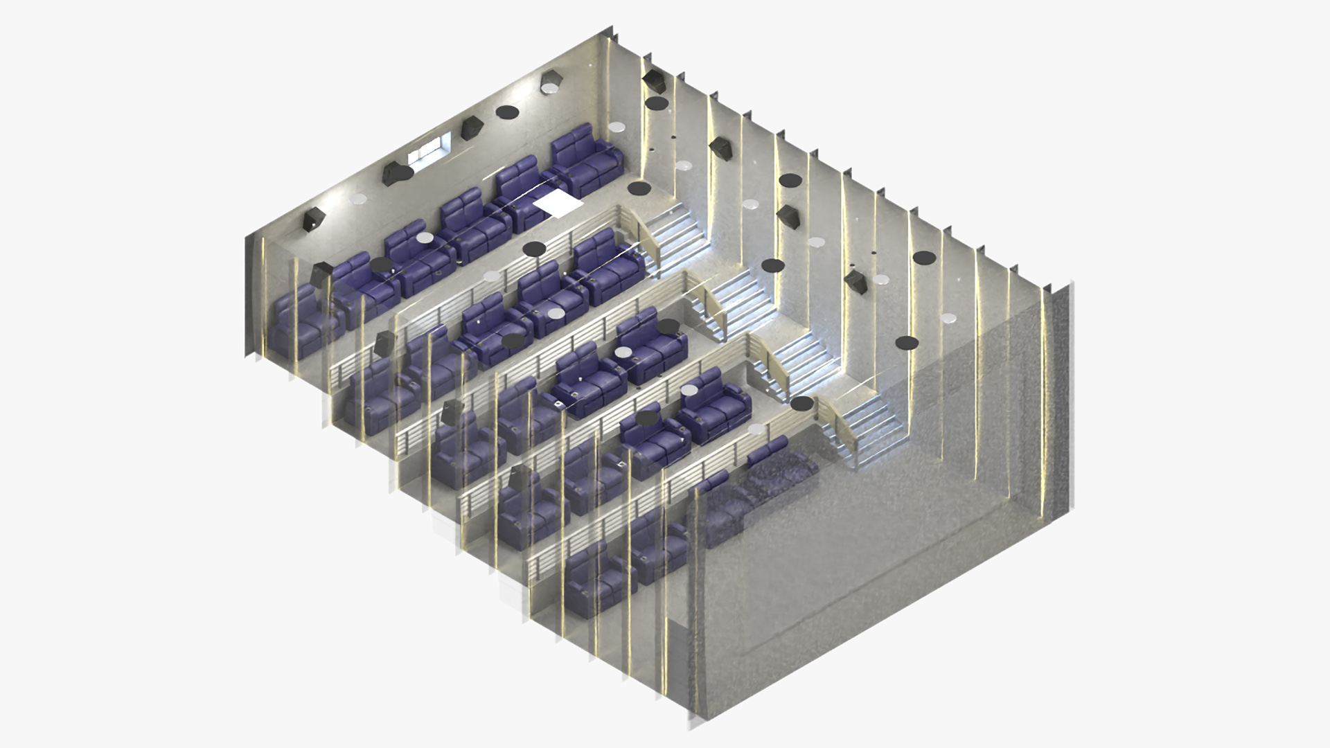 3D Small Cinema Interior