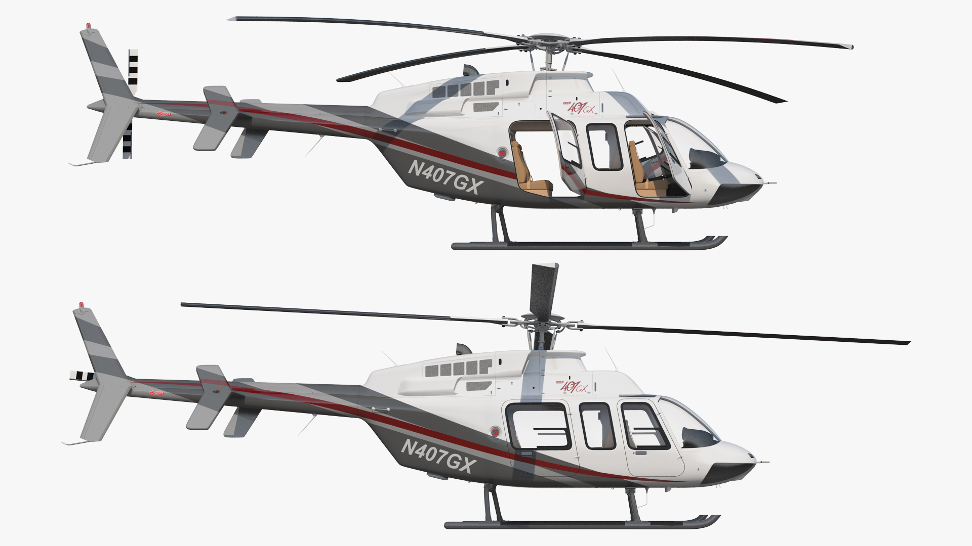 3D model Bell 407 GX Utility Helicopter