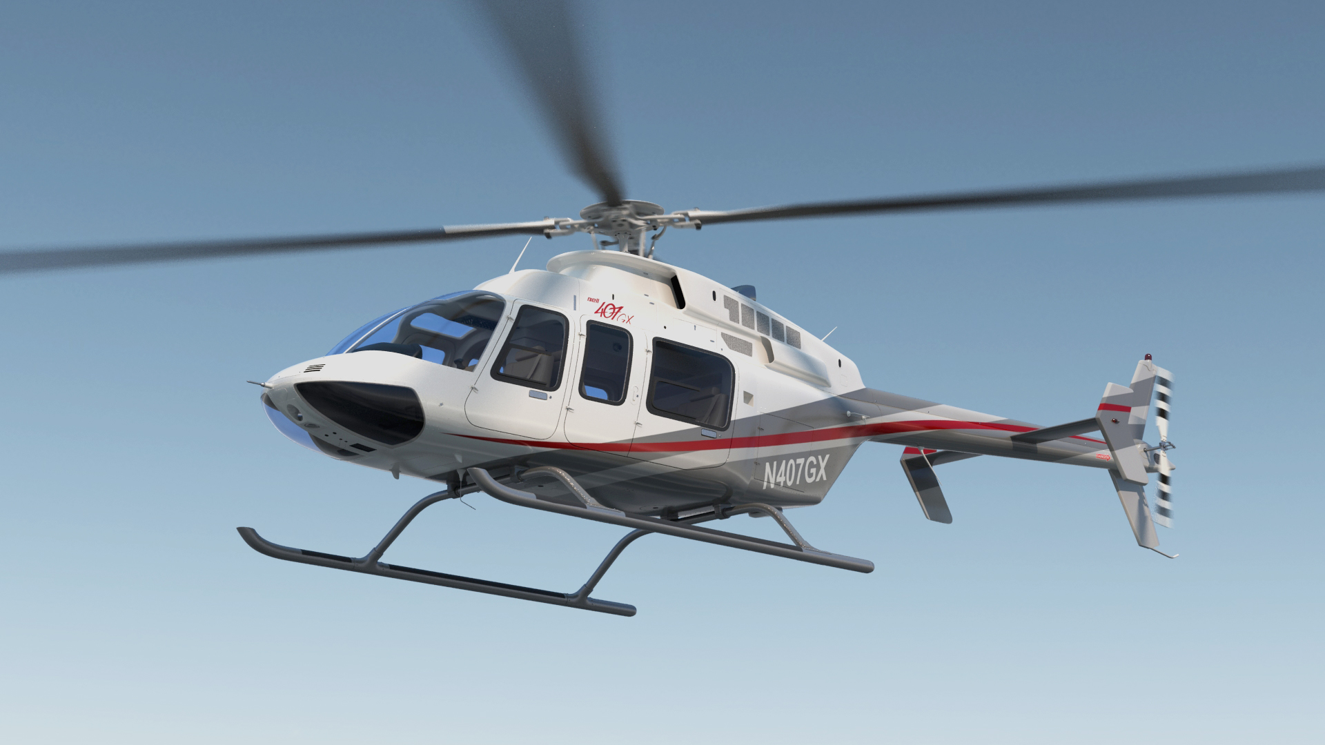 3D model Bell 407 GX Utility Helicopter